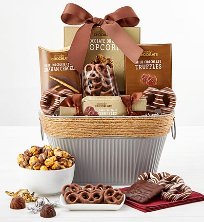 Simply Chocolate® Snacking Favorites Basket Deluxe